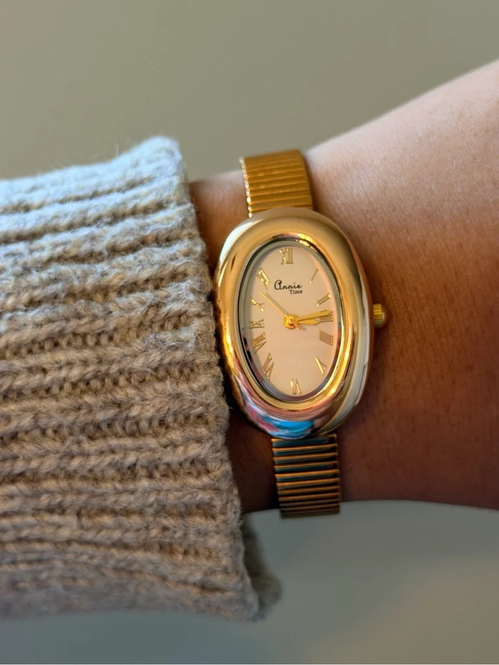 Gold Oval Women's Watch